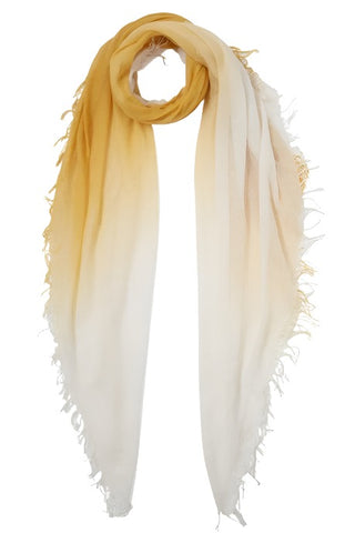 Cashmere Silk Dip Dyed Scarf in Honey