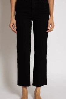 Slim Crop Jean in Black Resin