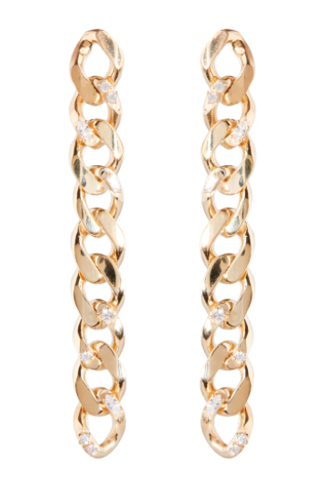 Nickho Rey Bianchi Chain Earrings in White Gold