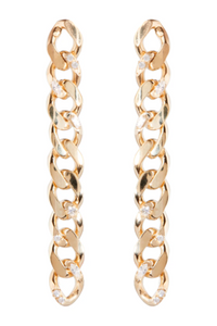 Nickho Rey Bianchi Chain Earrings in White Gold