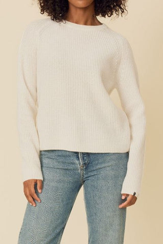 One Grey Day Pacific Cashmere Pullover in Ivory