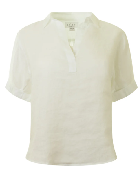 Vivica Linen Top — Velvet Tees