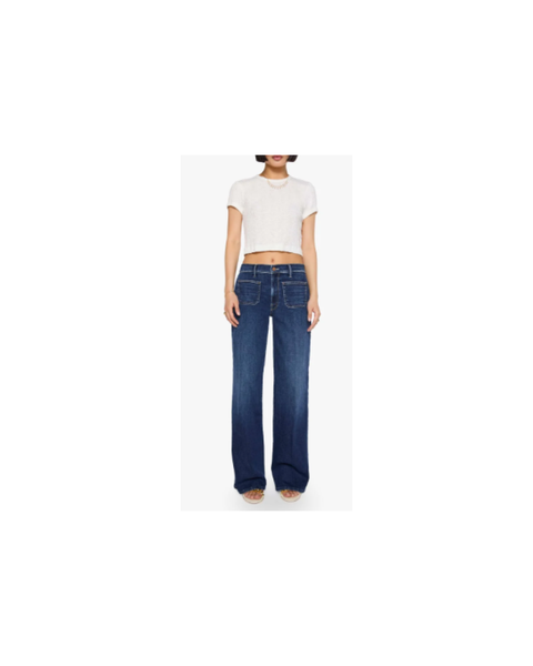 Lil Patch Pocket Mid Rise Maven Sneak — Mother Denim