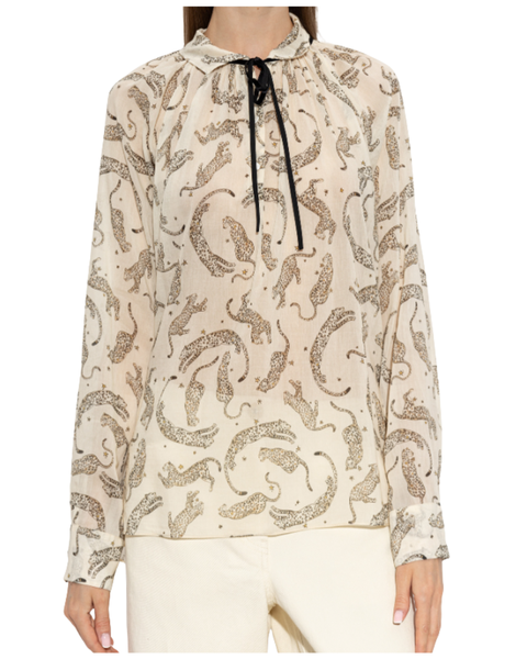 Royal Leopard Voile Shirt — Forte Forte