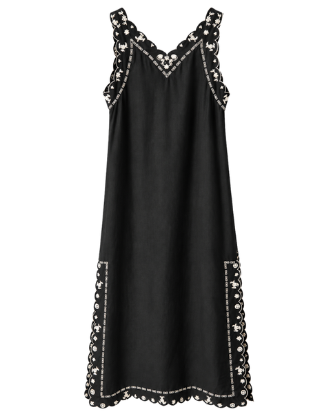 The Embroidered Floral Slip Dress — The Great