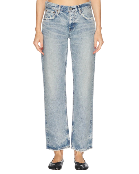 Wildwood Straight Low-Rise Jeans — Moussy Vintage