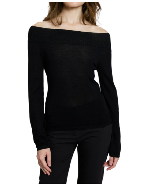 Vivienne Bardot Neck Top — Maison Lurex