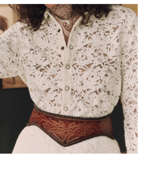 Tooled Corset Belt — The Great