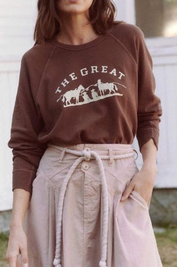 The Great College Sweatshirt with Gaucho Graphic in Hickory