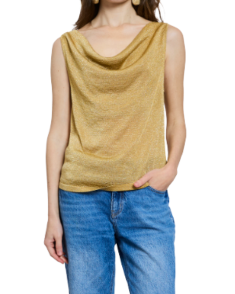 Gala Cowl Neck Top — Maison Lurex