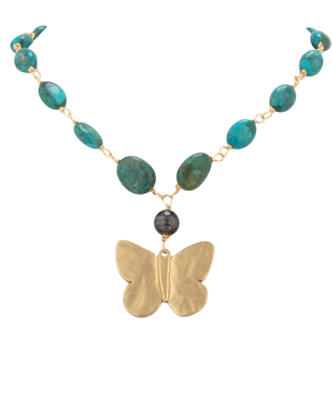 Turquoise Butterfly Necklace — Taylor and Tessier
