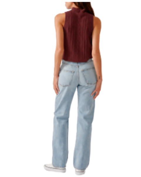 Salvia Sleeveless Cable Knit Turtleneck — Sablyn