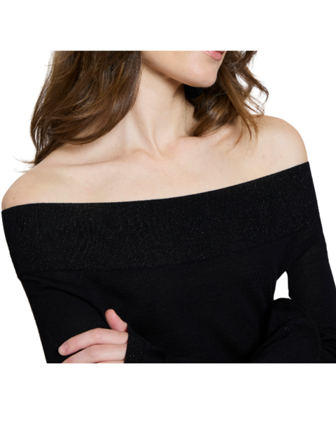 Vivienne Bardot Neck Top — Maison Lurex