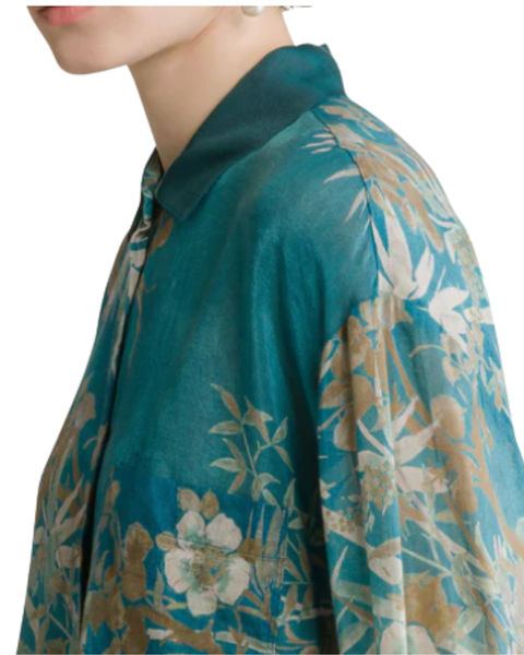 "Le Bambou Secret" Print Voile Shirt — Forte Forte