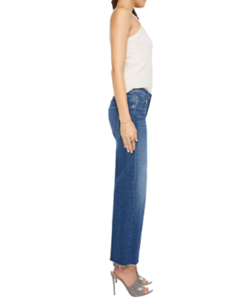 Mid Rise Zip Rambler Flood Fray — Mother Denim