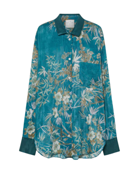 "Le Bambou Secret" Print Voile Shirt — Forte Forte