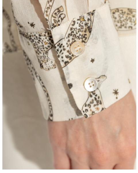 Royal Leopard Voile Shirt — Forte Forte