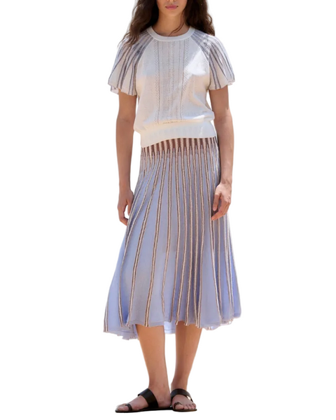 Striped Radial Knit Skirt — Sita Murt