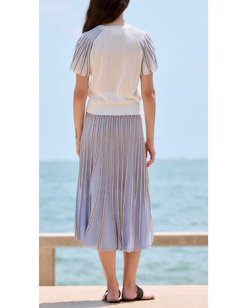 Striped Radial Knit Skirt — Sita Murt