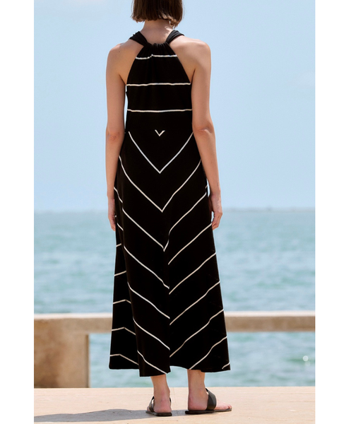 Striped Circular Midi Dress — Sita Murt
