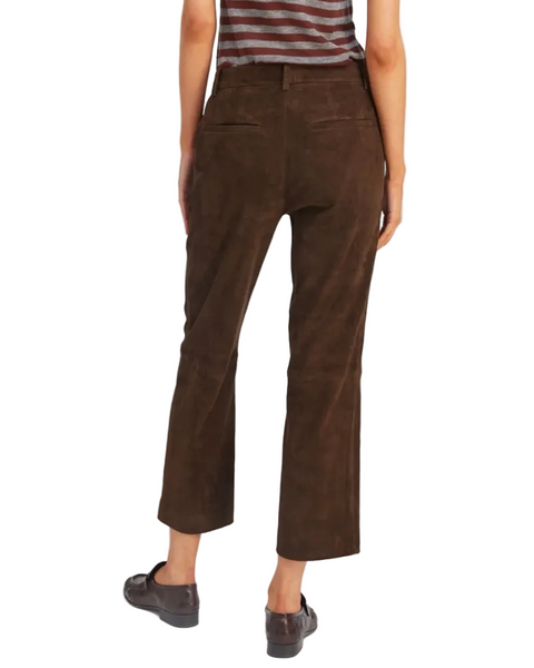 Suede Cropped Trousers