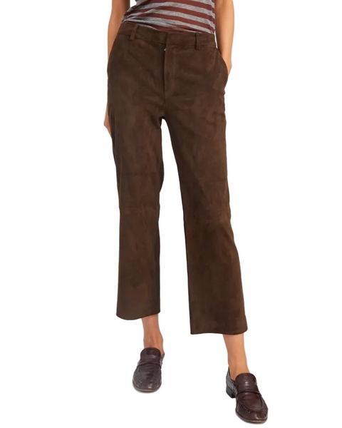 Suede Cropped Trousers — SPRWMN