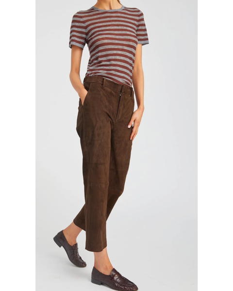 Suede Cropped Trousers — SPRWMN