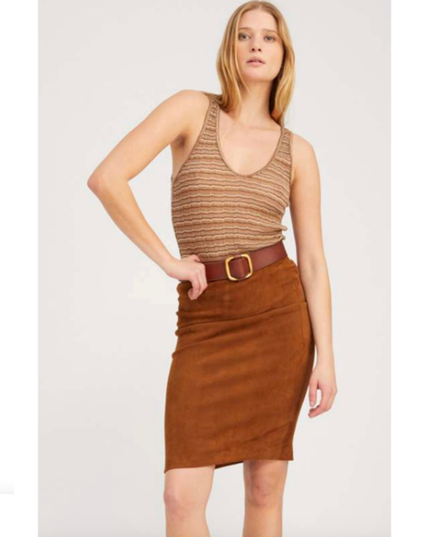 Suede Pencil Skirt — SPRWMN