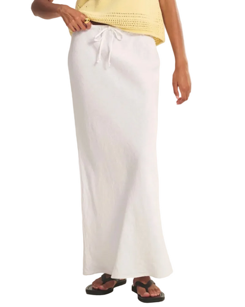 Beka White Linen Maxi Skirt — Velvet Tees