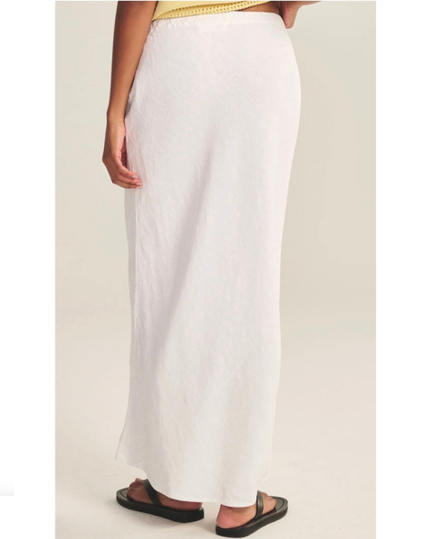 Beka White Linen Maxi Skirt — Velvet Tees