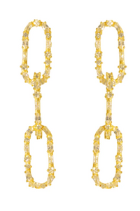Nickho Rey Queen Link Earrings in Gold Tangerine